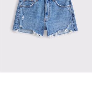 Abercrombie & Fitch Blue Jean Shorts Distressed Frayed Hem 33/16